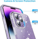 iPhone 14 Pro Case, Women Girls Cute Slim Bling Sparkly Phone Case