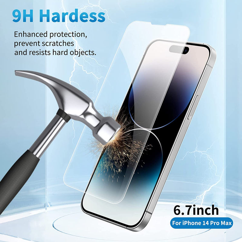 iphone 14 Pro Max 6.7 inch,HD Clear Tempered Glass,[9H High Hardness 6.7 inch - Gorilla Cases