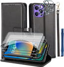 iPhone 14 Pro Max 6.7" with 2 Pack Tempered Glass Screen Protector Black