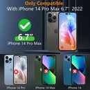 iPhone 14 Pro Max Case | Free 3 Pack Tempered Glass Screen Protector