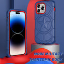 iPhone 14 Pro Max Case 6.7 Inch, Military Grade Drop Protection Navy Blue+Red