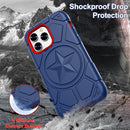 iPhone 14 Pro Max Case 6.7 Inch, Military Grade Drop Protection Navy Blue+Red