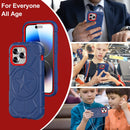 iPhone 14 Pro Max Case 6.7 Inch, Military Grade Drop Protection Navy Blue+Red
