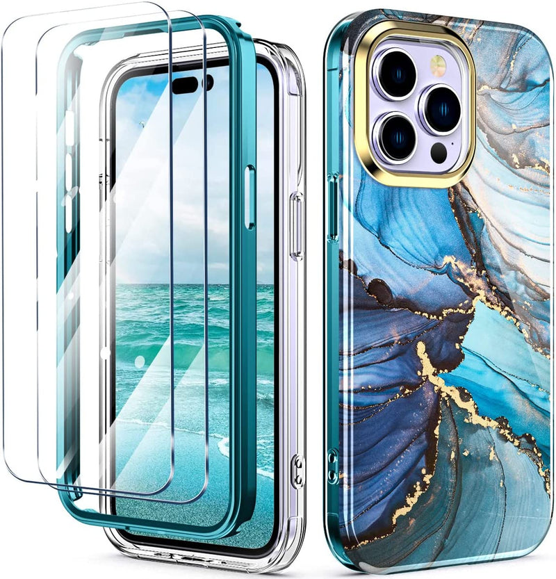 iPhone 14 Pro Max Case 6.7 inch Slim Full-Body Stylish Shockproof Protective Marble - Gorilla Cases