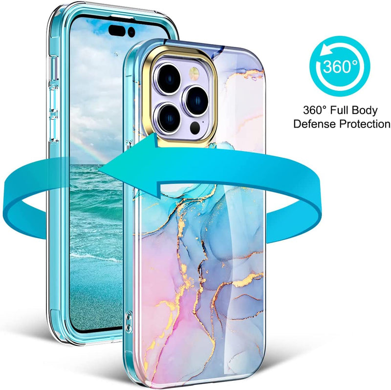 iPhone 14 Pro Max Case 6.7 inch Slim Full-Body Stylish Shockproof Protective Marble - Gorilla Cases
