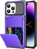 iPhone 14 Pro Max Case 6.7 Wallet 5 Credit Navy Blue