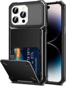 iPhone 14 Pro Max Case 6.7 Wallet 5 Credit Navy Blue