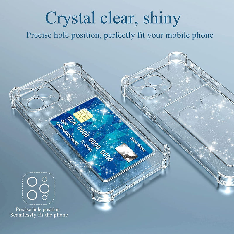 iPhone 14 Pro Max Case Card Holder Shockproof Sparkle Case - Gorilla Cases
