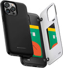 iPhone 14 Pro Max Case, Card Holder Wallet Easy Magnet Auto Closing Protective Phone Back Cover - Black