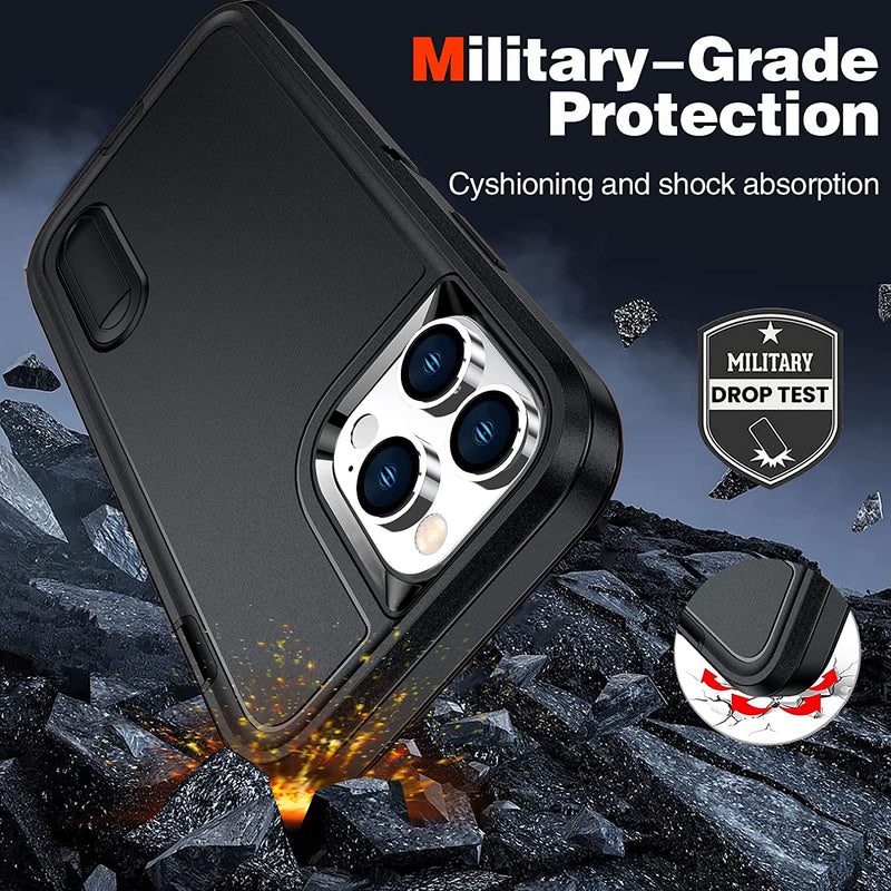 iPhone 14 Pro Max Case Military Grade Shockproof Heavy Duty Protection Black - Gorilla Cases