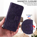 iPhone 14 Pro Max Case Protective Case Emboss Sunflower Folio Magnetic Max Purple
