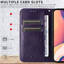 iPhone 14 Pro Max Case Protective Case Emboss Sunflower Folio Magnetic Max Purple