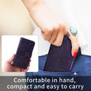 iPhone 14 Pro Max Case Protective Case Emboss Sunflower Folio Magnetic Max Purple