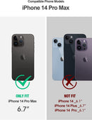 iPhone 14 Pro Max Case, Tough Shockproof Protective Drop Protection Cover Black