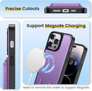 iPhone 14 Pro Max Case Wallet Anti Scratch 6.7", Purple