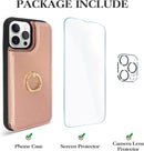 iPhone 14 Pro Max Case Wallet Card Holder Military Protective Flip Case Pink