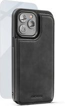 iPhone 14 Pro Max Case with Card Holder Folio and Wrist Strap Screen Protector Included