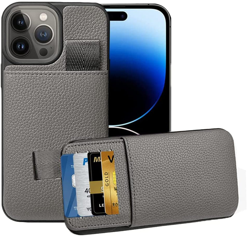 iPhone 14 Pro Max Credit Card Slot Holder Case Black - Gorilla Cases