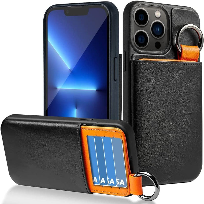 iPhone 14 Pro Max Credit Card Slot Holder Case Black - Gorilla Cases