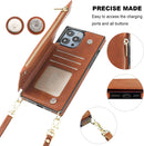 iPhone 14 Pro Max Magnetic Flip Folio Purse Case Brown