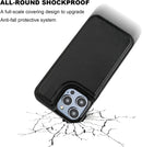iPhone 14 Pro Max PU Leather Kickstand Card Slots Case Black