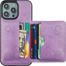 iPhone 14 Pro Max Wallet Case Credit Card Holder Hidden Magnetic Protective Cover Black