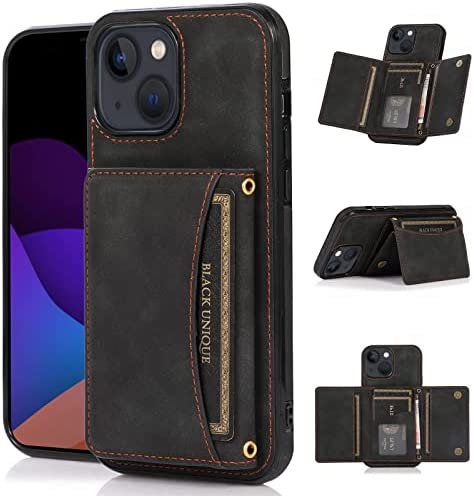 iPhone 14 Pro Max Wallet Case Holder Vintage PU Leather Case Max Blue - Gorilla Cases