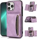 iPhone 14 Pro Max Wallet Case Holder Vintage PU Leather Case
