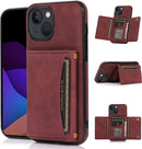 iPhone 14 Pro Max Wallet Case Holder Vintage PU Leather Case