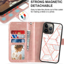 iPhone 14 Pro Max Wallet Case Magnetic Detachable Wallet Case Rose Gold