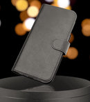 iPhone 14 PRO MAX Wallet Case Removable Card Holder MagSafe Black Leather