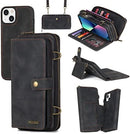 iPhone 14 Pro Max Wallet Case, Wallet Case Holder Phone Case Black