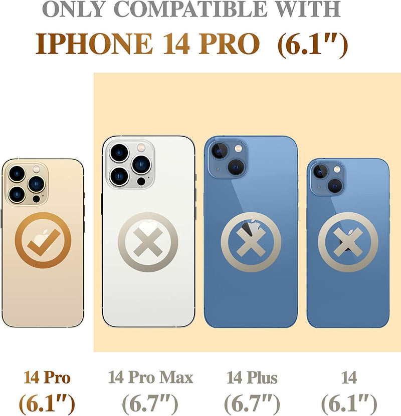 iPhone 14 Pro Military-Grade Drop Tested Marble Stylish Cases Shockproof Protective Cover Brown - Gorilla Cases