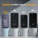 iPhone 14 Pro Newest Full - Body Bumper Case Glass Screen Protector Purple