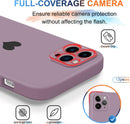 iPhone 14 Pro Silicone Soft Cases Girly Men Slim Heart Pattern Stylish Cute Cover Purple