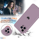 iPhone 14 Pro Silicone Soft Cases Girly Men Slim Heart Pattern Stylish Cute Cover Purple
