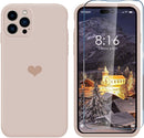 iPhone 14 Pro Silicone Soft Cases Girly Men Slim Heart Pattern Stylish Cute Cover Purple