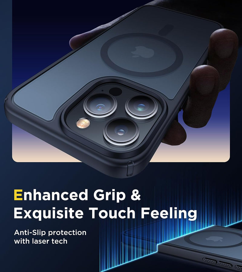 iPhone 15 Pro Matte Shockproof Case Cover 6.1'', Black - Gorilla Cases