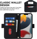 iPhone 15 Pro Max Wallet Case Shoulder Strap
