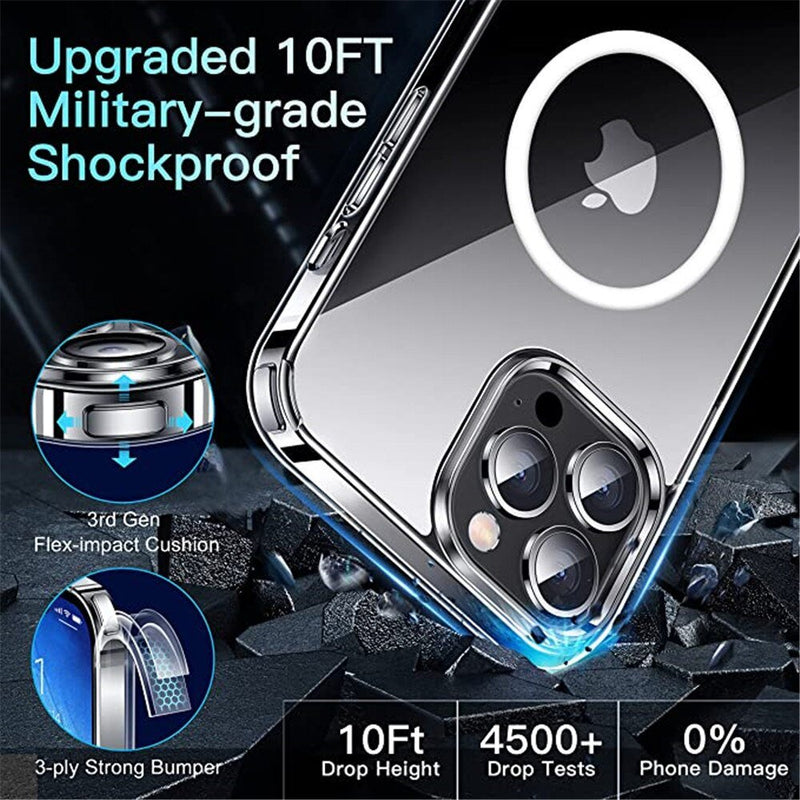 iPhone 15 Pro Wireless Charging Transparent Magnetic Phone Case - Gorilla Cases