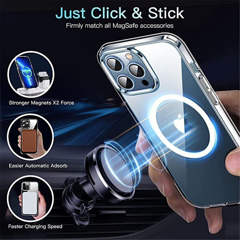 iPhone 15 Pro Wireless Charging Transparent Magnetic Phone Case - Gorilla Cases