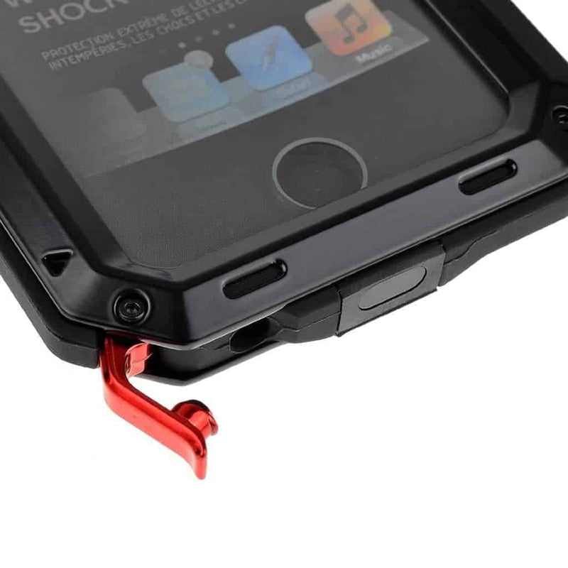 iPhone 7 Cases | Aluminum Shockproof Gorilla Glass Case for Apple iPhone 7 (Black) - Gorilla Cases