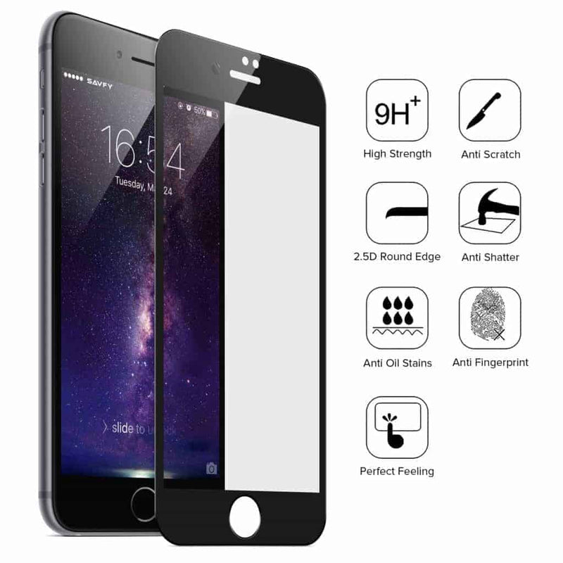 iPhone 7 Plus Tempered Glass Screen Protector (Black) 2-Pack Gorilla Glass - Gorilla Cases