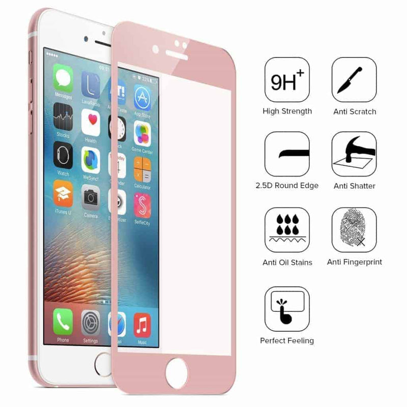iPhone 7 Plus Tempered Glass Screen Protector (Pink) 2-Pack Gorilla Glass - Gorilla Cases