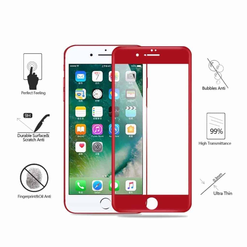 iPhone 7 Screen Protector Gorilla Glass 2 Pack Red - Gorilla Cases