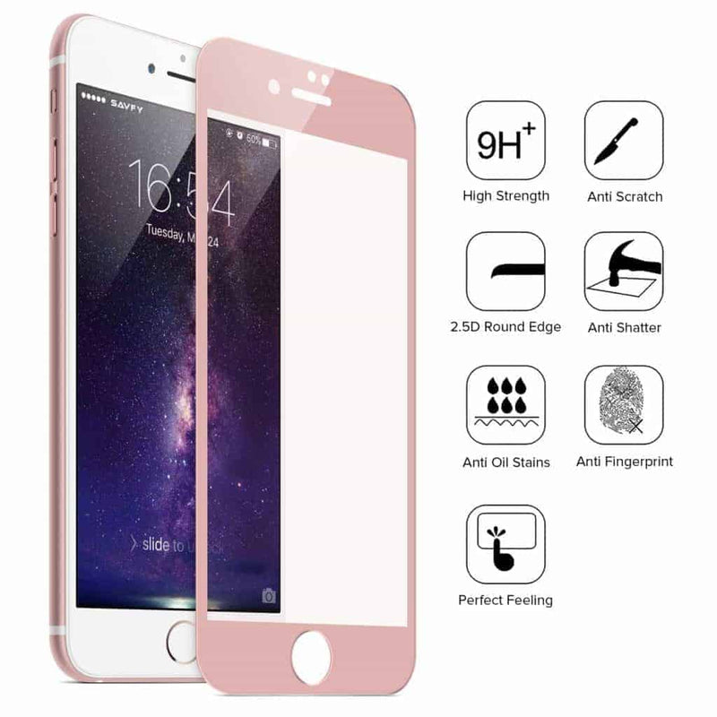 iPhone 7 Tempered Glass Screen Protector (Pink) 2-Pack Gorilla Glass - Gorilla Cases