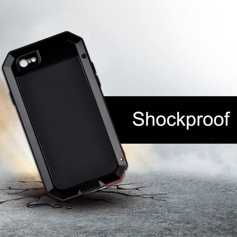 iPhone 8 Cases | Aluminum Shockproof Gorilla Glass Case for Apple iPhone 8 (Black) - Gorilla Cases