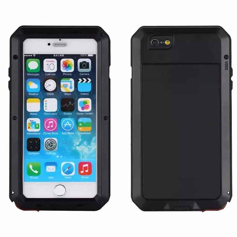 iPhone 8 Cases | Aluminum Shockproof Gorilla Glass Case for Apple iPhone 8 (Black) - Gorilla Cases