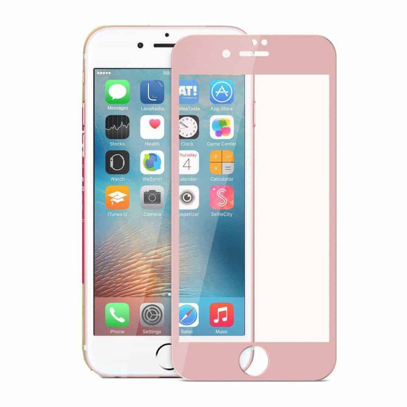 iPhone 8 Tempered Glass Screen Protector (Pink) 2-Pack Gorilla Glass - Gorilla Cases