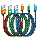 iPhone Charger Cable Aioneus iPhone Charging Cord 6ft 3Pack Colorful